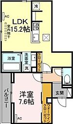 イリスコート 1LDKの間取図画像