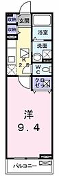 グランレジデンス国府A1 1Kの間取図画像