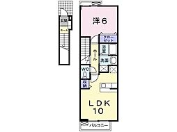 グレースコートA 1LDKの間取図画像
