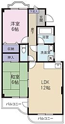 ラウンドテラス宮田 2LDKの間取図画像