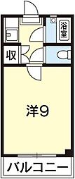 野口コーポラス 1Kの間取図画像