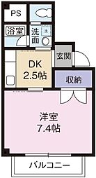 エスキス山城 1Kの間取図画像