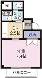 エスキス山城 1Kの間取図画像
