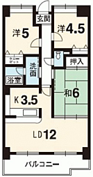 グランヴィア常三島西館 3LDKの間取図画像