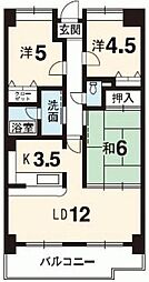 グランヴィア常三島西館 3LDKの間取図画像