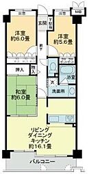 アルファステイツ昭和町 2階3LDKの間取り