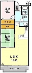 ハイツ高橋 4階2LDKの間取り