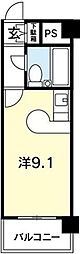 ダイアパレス新内町 ワンルームの間取図画像