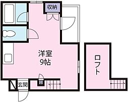 インフィニティ21 ワンルームの間取図画像