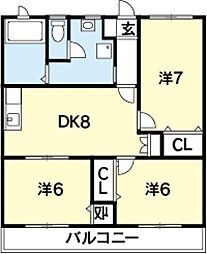間取図画像 3DK
