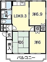 モーメント21 3LDKの間取図画像