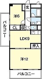 シティコーポ沖浜 2LDKの間取図画像