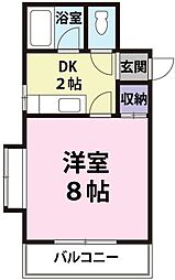 ステーブル21 1Kの間取図画像