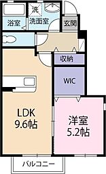 ドエル・四季壱番館 1LDKの間取図画像