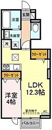 WILLE 1LDKの間取図画像