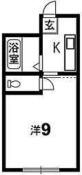 アーバン安宅 1Kの間取図画像
