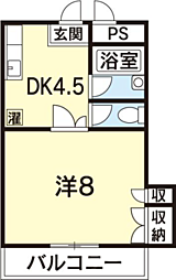 スピネル 1DKの間取図画像