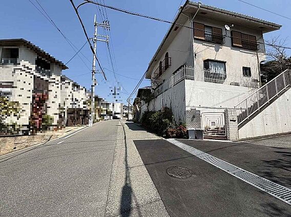 北西側前面道路...
