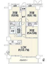 ドラゴンマンション日野壱番館 3LDKの間取図画像
