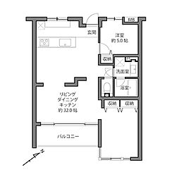 間取図画像 1LDK