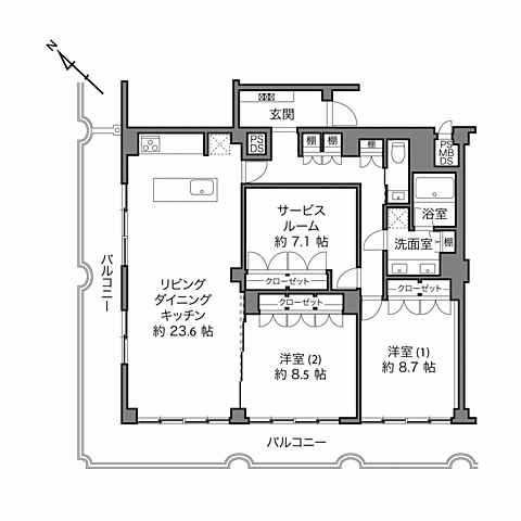 間取り 代々木ハイライズ 5階/-