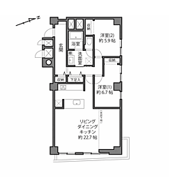 間取図画像 2LDK