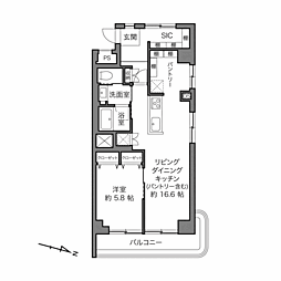 間取図画像 1LDK