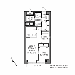 秀和恵比寿レジデンス 1SLDKの間取図画像