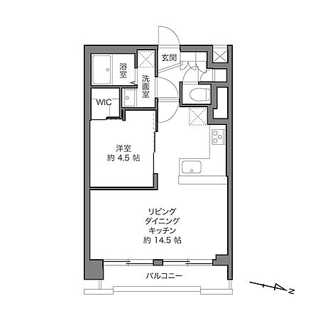 1LDK 間取り