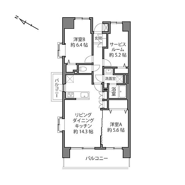 間取りを拡大表示