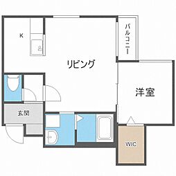 ＣＲＥＡＮＯＲＴＨ15Ｂ 2階1LDKの間取り