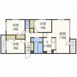 オペラ 3LDKの間取図画像