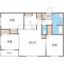 ブラウニー 3LDKの間取図画像