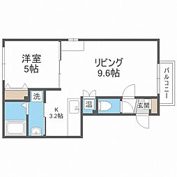 プレシャスコート 1LDKの間取図画像