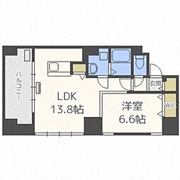 ビッグタワー大通公園 1LDKの間取図画像