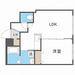 RJNorth23 1LDKの間取図画像