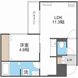 LUFFY 1LDKの間取図画像