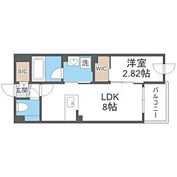 札幌市豊平区豊平一条4丁目マンション 1LDKの間取図画像