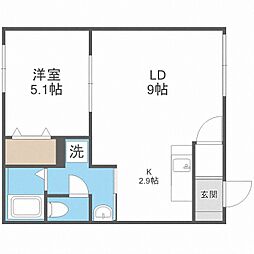 アベニール3.2BLDG. 1LDKの間取図画像