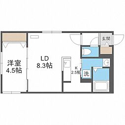 ブランシャールSH大通り 1LDKの間取図画像