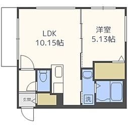 Comodojours13・7 1LDKの間取図画像