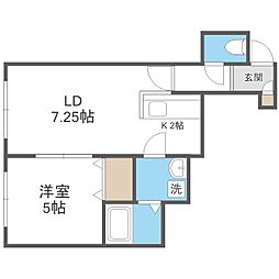 エルズカーサ5 1LDKの間取図画像