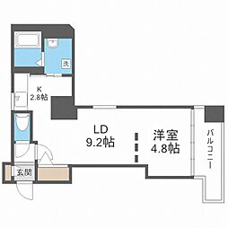 札幌中央レジデンス 1LDKの間取図画像