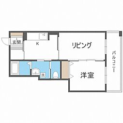 KDXレジデンス大通公園 1LDKの間取図画像