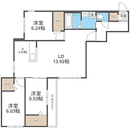 S−RESIDENCE琴似4条 2階/-
