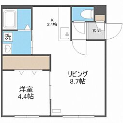 グランデール新札幌2 1LDKの間取図画像