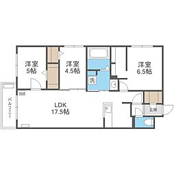 Attraente 3LDKの間取図画像
