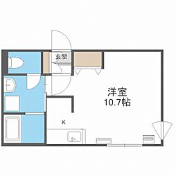 セピアガーデン豊平 1Kの間取図画像