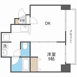 アストリア大通 1LDKの間取図画像
