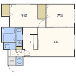 ルーチェ 2LDKの間取図画像
